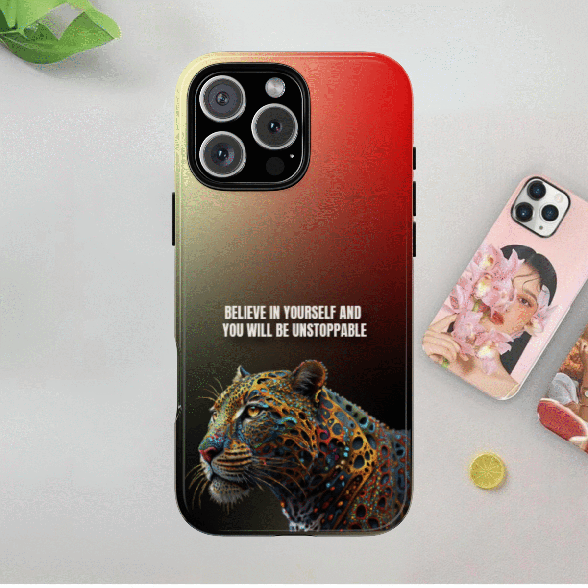 Cheetha Motivation Design Phone Case - Image 1
